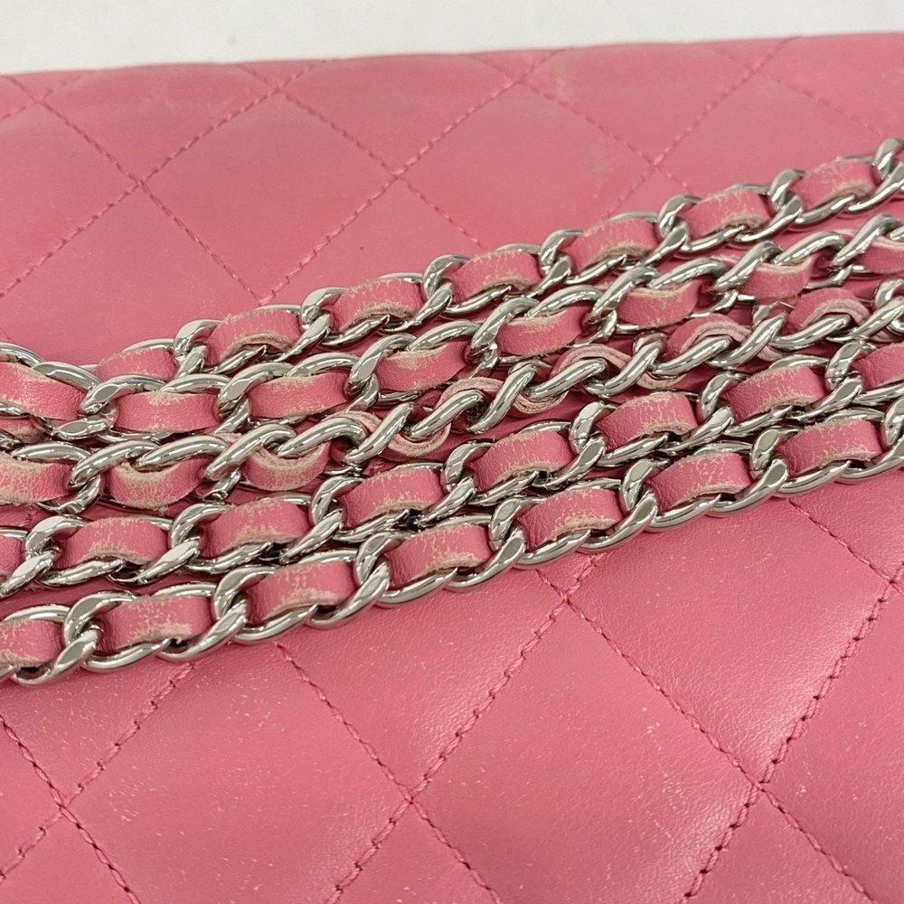 CHANEL Pink Lambskin Leather Wallet - Picture 8 of 12